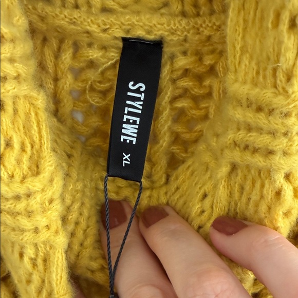 STYLEWE Mustard Cable Knit Turtleneck Sweater - Picture 5 of 7